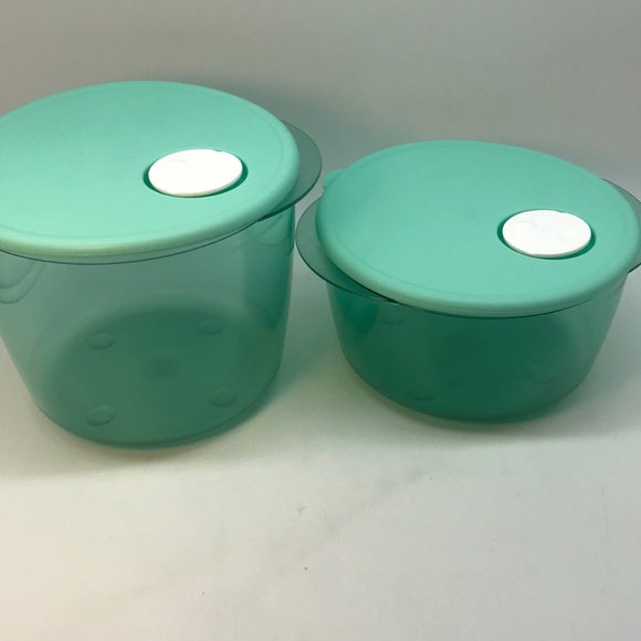 Tupperware CrystalWave  Round Plus Containers 2-PC - Picture 3 of 16